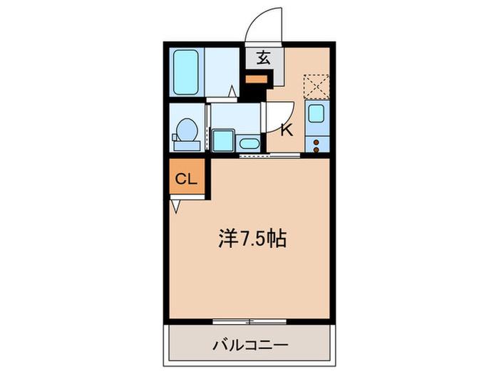 パークアシュエ(1K/2階)の間取り写真