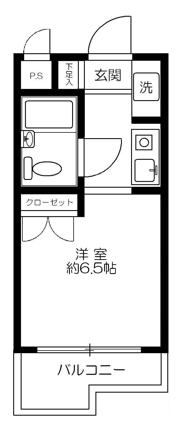 日神パレス梅島(ワンルーム/2階)の間取り写真