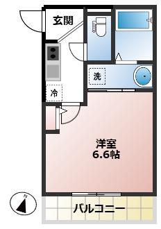 GRADUS一ノ割(1K/3階)の間取り写真