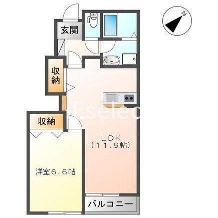 ロイヤルグレース(1LDK/1階)の間取り写真