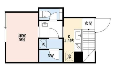 北沢4ビル(1K/3階)の間取り写真