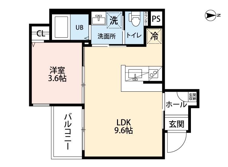 ROBOT HOME 平野(1LDK/3階)の間取り写真