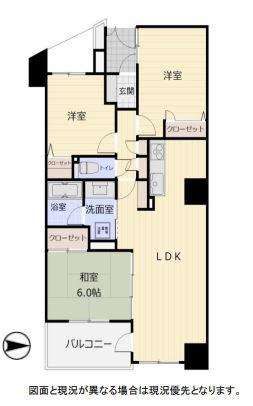 クレッセント品川(3LDK/3階)の間取り写真