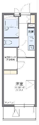 レオパレスブリエスト(1K/3階)の間取り写真