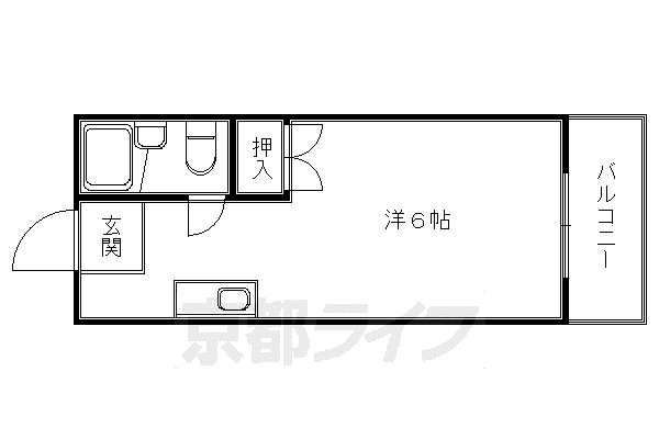 ハイツワコー(ワンルーム/2階)の間取り写真