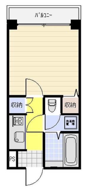 前橋グリーンマンション(1K/3階)の間取り写真