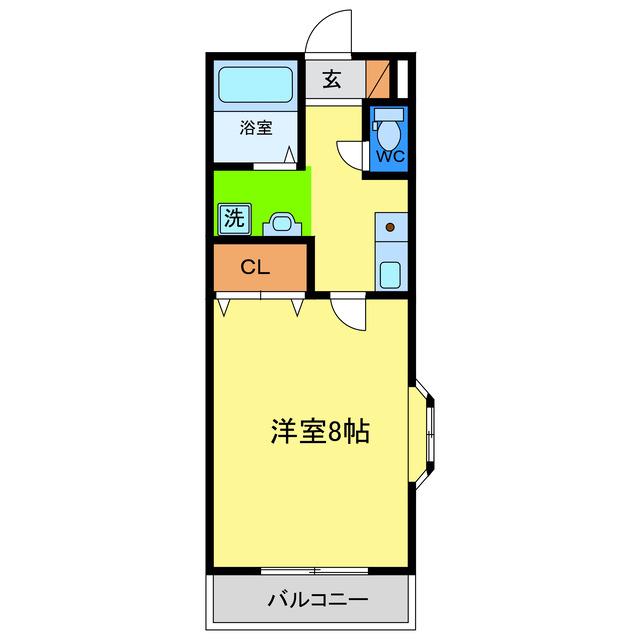アーバンルミエ(1K/1階)の間取り写真