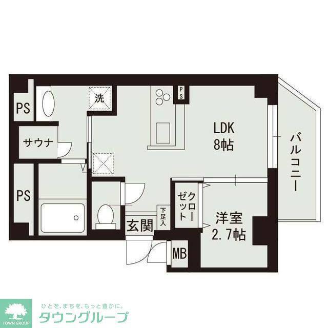 BCASA金町イースト(1LDK/4階)の間取り写真