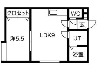 桜ノース40(1LDK/2階)の間取り写真