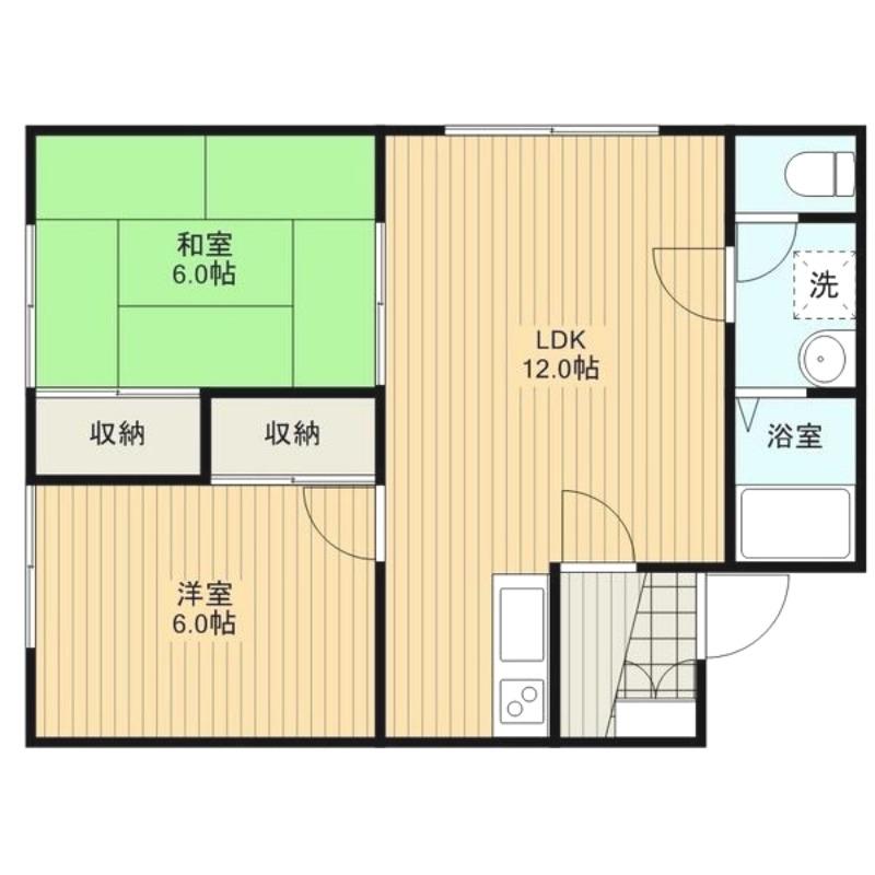 曙5・3(2LDK/3階)の間取り写真
