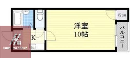 コートヴィエール新大阪(1K/6階)の間取り写真