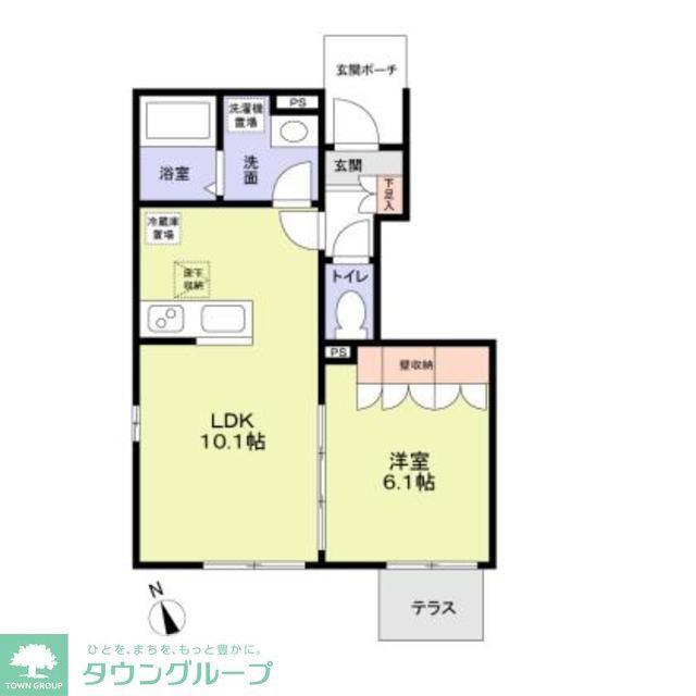 エトワール(1LDK/1階)の間取り写真