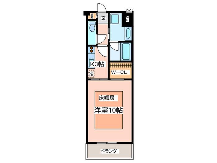 コンフォート中野島(1K/5階)の間取り写真