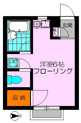 アーバンデザインコート桜上水(ワンルーム/2階)の間取り写真