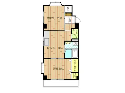 メゾン・イツワ(2DK/3階)の間取り写真