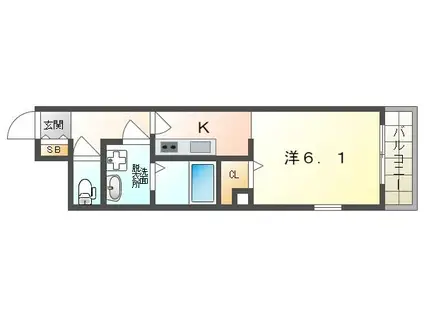 ライブスクエア豊秀(1K/3階)の間取り写真