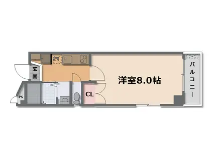 フォル・グレンツェン(1K/2階)の間取り写真