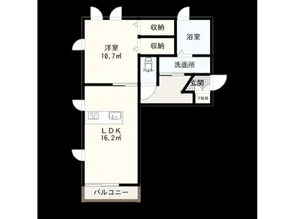 シャーメゾン瀧内(1LDK/3階)の間取り写真