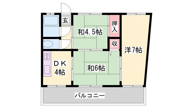 栄マンション(3DK/3階)の間取り写真