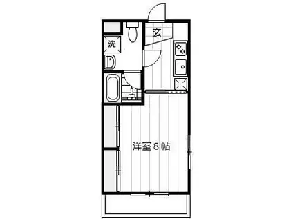 KS CITY 1(1K/1階)の間取り写真