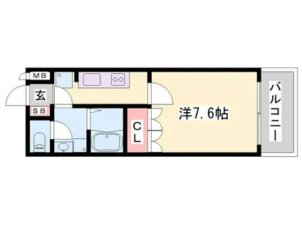 コンソルテ(1K/2階)の間取り写真