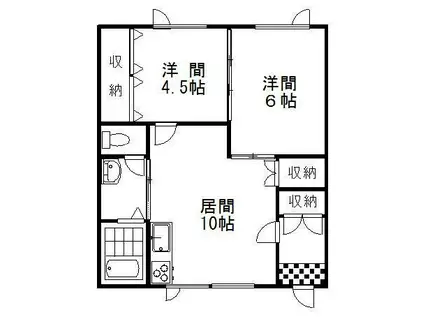 MAISON DE スプレモ(2LDK/2階)の間取り写真