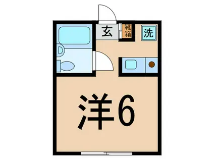 EQUIPE DE YUKIGAYA(ワンルーム/1階)の間取り写真