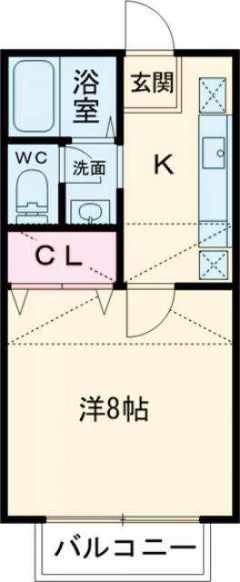 サンシティ沖野C(1K/2階)の間取り写真