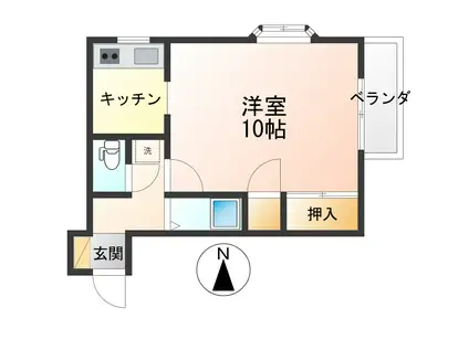 メゾン・ド・セイサムズ(ワンルーム/1階)の間取り写真