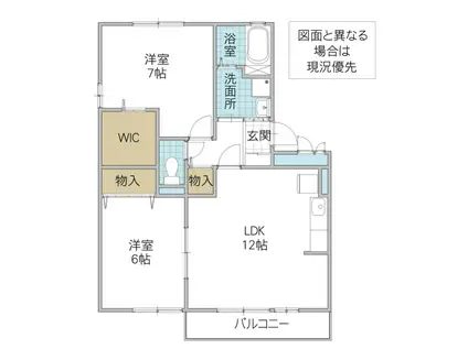 サンフィルエステートB(2LDK/1階)の間取り写真