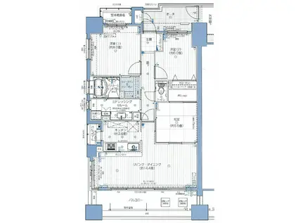 サーパス駅前通(3LDK/9階)の間取り写真