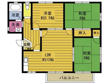 フレグランス池田(3LDK/2階)の間取り写真