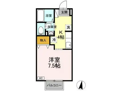 セジュール昭(1K/1階)の間取り写真