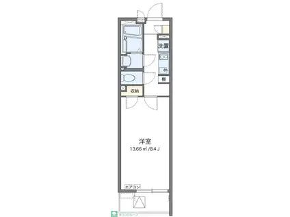 クレイノプレシャス SRK(1K/3階)の間取り写真
