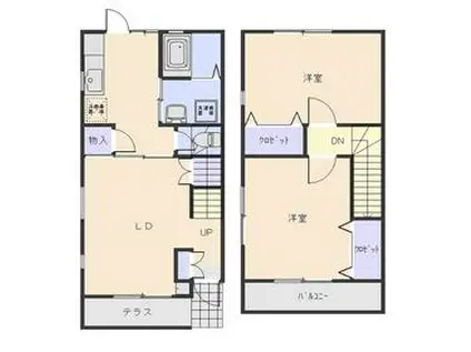 アークトゥルス(2LDK/1階)の間取り写真