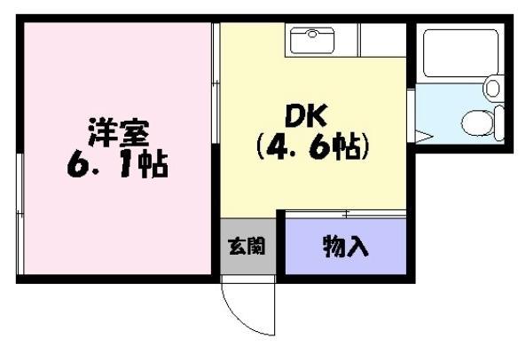 コーポNTA(1DK/1階)の間取り写真