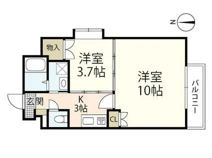 MARIONETTE IX(2K/8階)の間取り写真