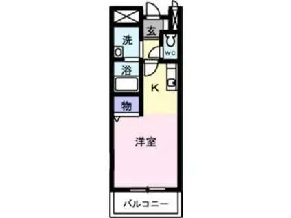 エテルノカーサ(ワンルーム/1階)の間取り写真