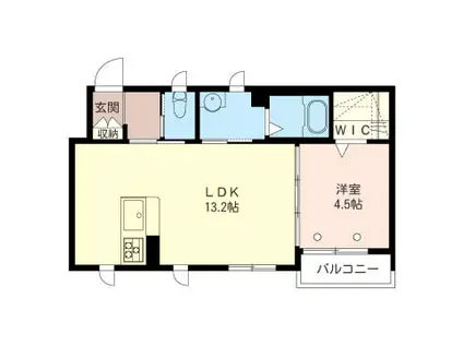 ファミーユ(1LDK/2階)の間取り写真