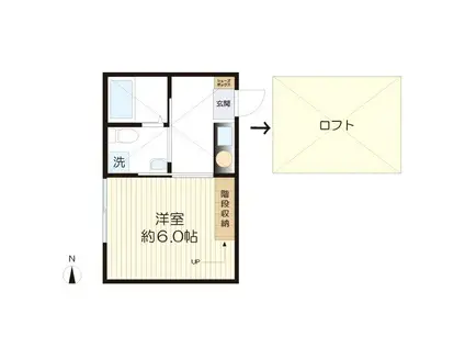 マ・ピエス三田3A(1K/2階)の間取り写真