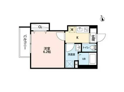 ROBOT HOME 黄金IIIロボットホームコ(1K/1階)の間取り写真