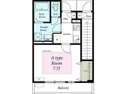 リブリコーヨー(1K/1階)の間取り写真
