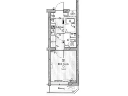ル・リオン中野白鷺(1K/1階)の間取り写真