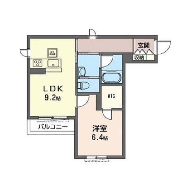 クレオール(1LDK/1階)の間取り写真