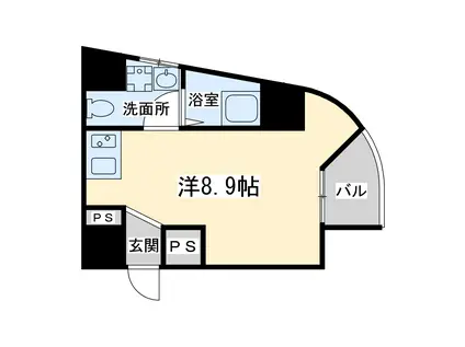 是空DOSHIN(ワンルーム/8階)の間取り写真