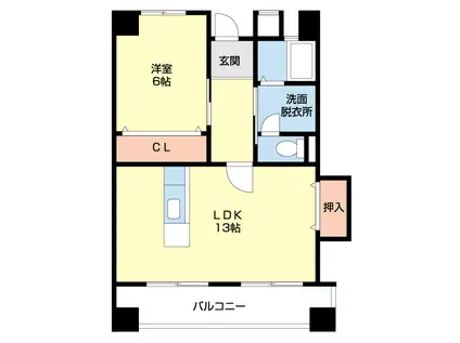 グレイスピア吹上(1LDK/4階)の間取り写真