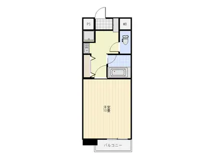 朝日プラザ堤通雨宮II(1K/6階)の間取り写真