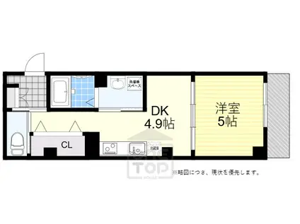アヴェニール片山町4番館(1DK/2階)の間取り写真
