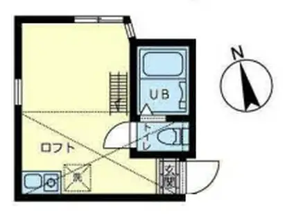 ユナイト黄金町オルチャータ(ワンルーム/2階)の間取り写真