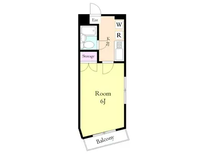 ルピナス(1K/4階)の間取り写真